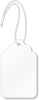 White Merchandise Tag (with strings)