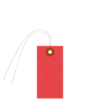 Red Blank Tyvek Shipping With Wire And Metal Eyelet