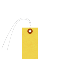 Yellow Blank Tyvek Shipping With Wire And Metal Eyelet