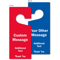 Custom Message Door Hanger Tags