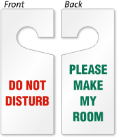 Do Not Disturb Make My Room Door Hanger