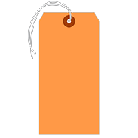 (6¼ in. x 3 1/8 in.)  Fluorescent Orange Tag
