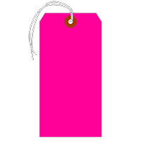 Fluorescent Pink Tags (with elastic strings)