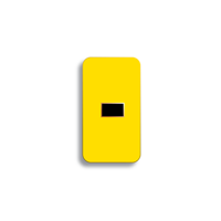 Character Black on Yellow " " For Horizontal Mounting Holder