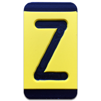 Horizontal Mounting  Character Black on Yellow "Z"