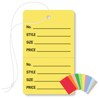 Garment Tag Large, with String