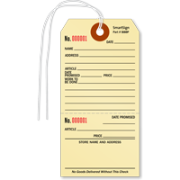 REPAIR   Manila Tags with Stub Strings