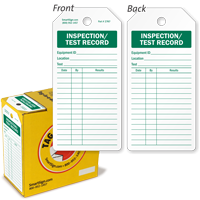 Inspection / Test Record Inspection Tag in a Box