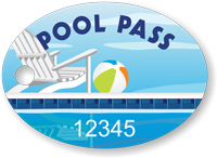 Pool Pass In Oval Shape Pool Chair Ball