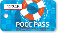 Pool Pass In Rectangular Shape Lifesaver Print