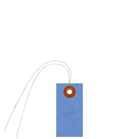 Tyvek Shipping Blue Tag With Wire And Metal Eyelet