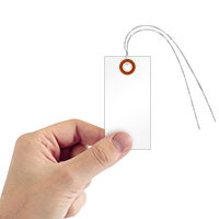White Tyvek Shipping Tags (with pre attached wires)