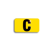 Character Black on Yellow "C" For Vertical Mounting Holder