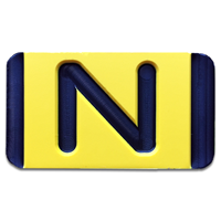Vertical Mounting  Character Black on Yellow "N"