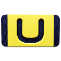 Vertical Mounting  Character Black on Yellow "U"