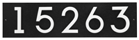 Floating Stand Off 5 Number Horizontal Sign Plaque With Modern Font