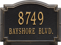 Williamsburg Standard Wall Address Plaque, Two Lines