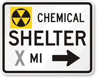 Chemical Shelter Custom Right Arrow  Traffic Sign
