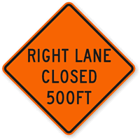 500 Ft  Traffic Sign