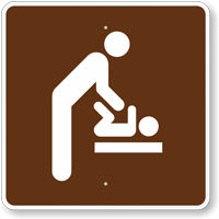 Baby Changing Station Men's Room MUTCD Guide Sign