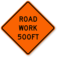 500 Ft  Traffic Sign