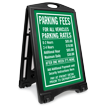 Customized Parking Fees Sidewalk Sign