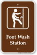 Foot Wash Station Sign with Symbol