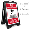 No Trespassing Add Text or Name Custom Sidewalk Sign