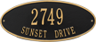 Madison Oval Estate Wall Plaque, Two Lines