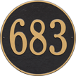 Round Estate Wall One Line Address Plaque