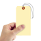 Manila 13-Point Cardstock Tag with Pre-Attached Elastic